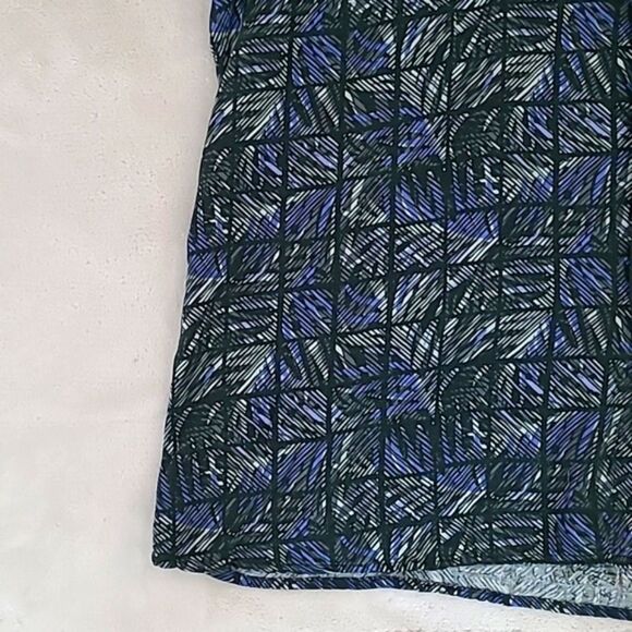 Tasso Elba Men's XL Silk Blend Casual Button Down Short Sleeve Geometric Palm - Picture 2 of 14